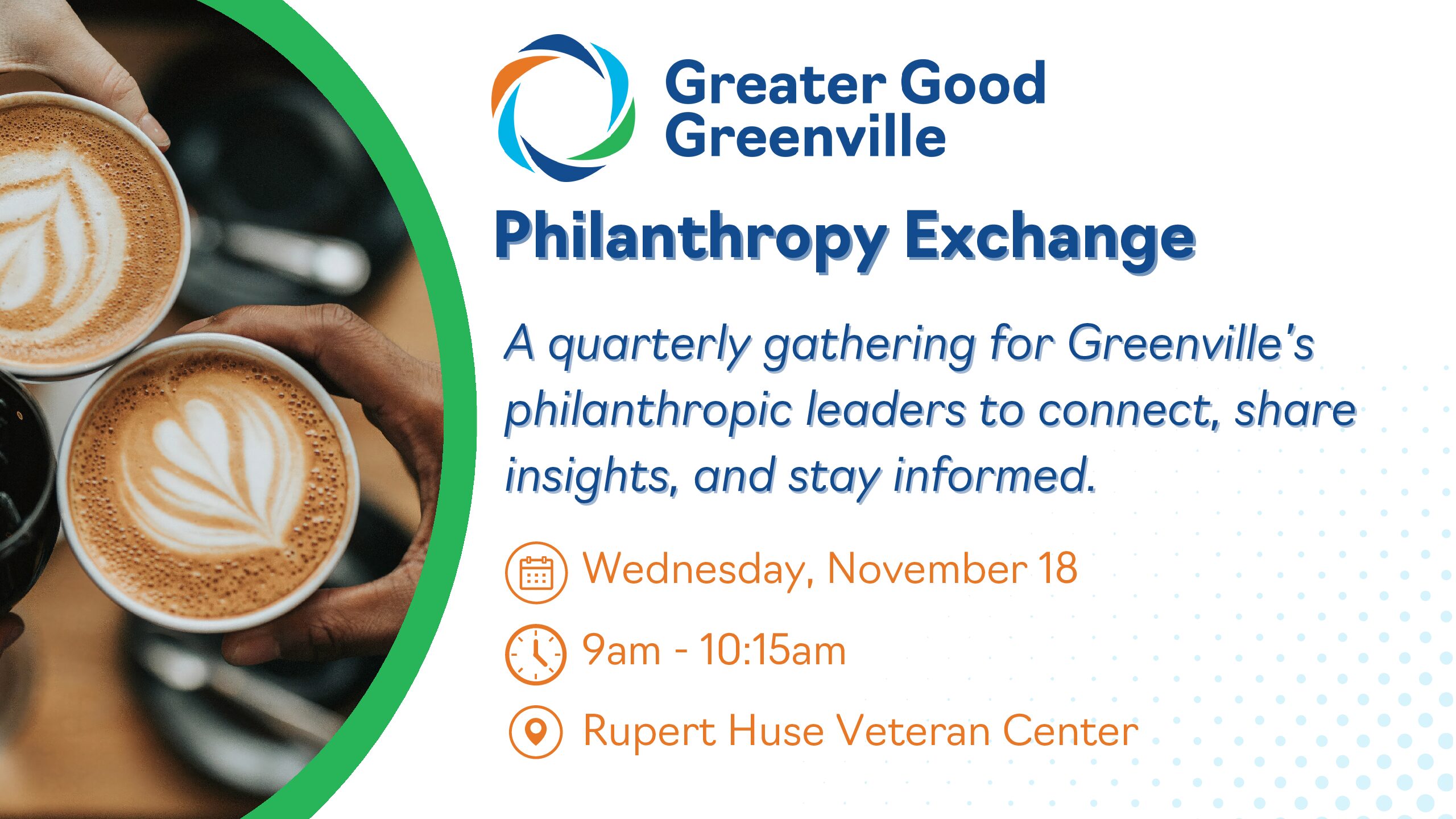 Greater Good Greenville Philanthropy Exchange event graphic