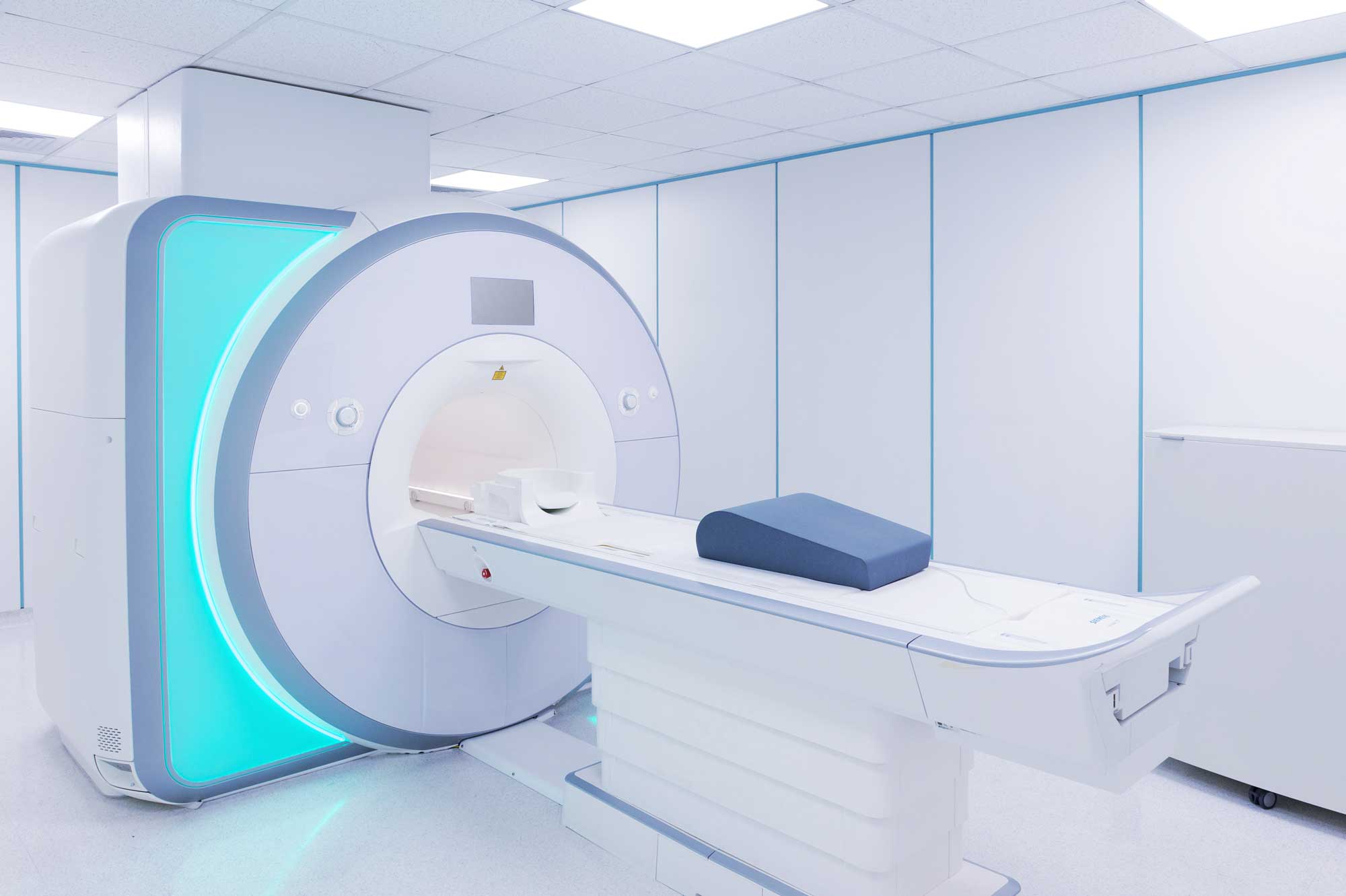 MRI machine in an imaging room