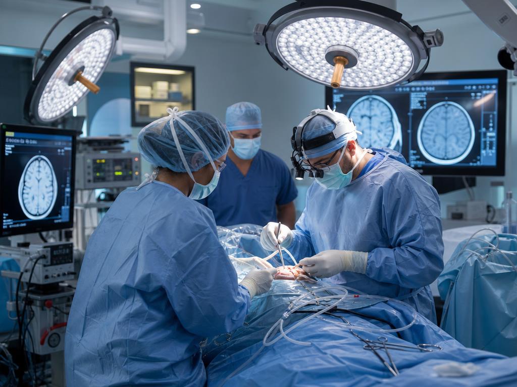 CONA neurosurgery team in a modern operating room